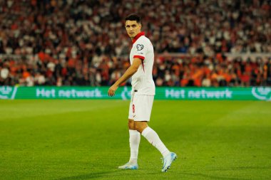 Bartosz Kapustka, Hollanda ve Polonya milli takımları arasında oynanan 2026 Dünya Kupası ön eleme maçında görüldü (Maciej Rogowski / Ball Raw Images)