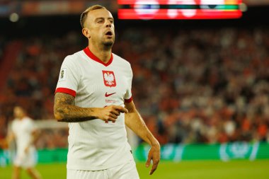 Kamil Grosicki, Hollanda ve Polonya milli takımları arasında oynanan 2026 Dünya Kupası ön eleme maçında görüldü (Maciej Rogowski / Ball Raw Images)