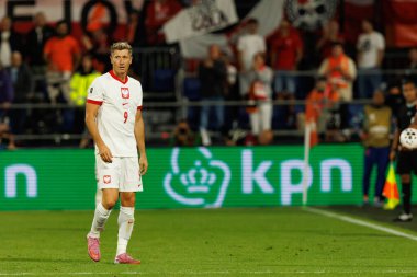 Robert Lewandowski, Hollanda ve Polonya milli takımları arasında oynanan Dünya Kupası 2026 Avrupa ön eleme maçında görüldü (Maciej Rogowski / Ball Raw Images)