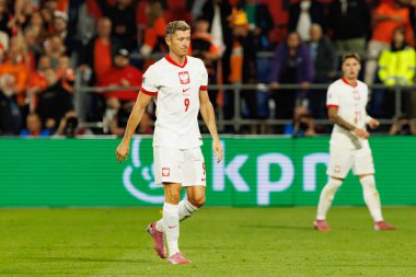 Robert Lewandowski, Hollanda ve Polonya milli takımları arasında oynanan Dünya Kupası 2026 Avrupa ön eleme maçında görüldü (Maciej Rogowski / Ball Raw Images)