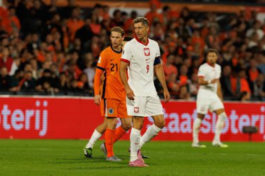 Robert Lewandowski, Hollanda ve Polonya milli takımları arasında oynanan Dünya Kupası 2026 Avrupa ön eleme maçında görüldü (Maciej Rogowski / Ball Raw Images)