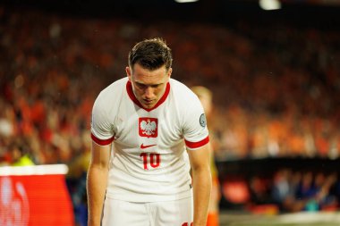 Piotr Zielinski, Hollanda ve Polonya milli takımları arasında oynanan Dünya Kupası 2026 Avrupa ön eleme maçında görüldü (Maciej Rogowski / Ball Raw Images)