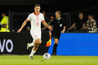 Bartosz Slisz, Hollanda ve Polonya milli takımları arasında oynanan Dünya Kupası 2026 Avrupa ön eleme maçında görüldü (Maciej Rogowski / Ball Raw Images)