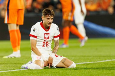 Sebastian Szymanski, Hollanda ve Polonya milli takımları arasında oynanan 2026 Dünya Kupası ön eleme maçında görüldü (Maciej Rogowski / Ball Raw Images)