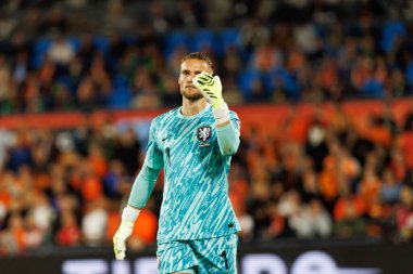 Bart Verbruggen, Hollanda ve Polonya milli takımları arasında oynanan 2026 Dünya Kupası ön eleme maçında görüldü (Maciej Rogowski / Ball Raw Images)