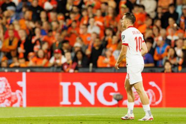 Piotr Zielinski, Hollanda ve Polonya milli takımları arasında oynanan Dünya Kupası 2026 Avrupa ön eleme maçında görüldü (Maciej Rogowski / Ball Raw Images)