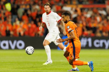 Cody Gakpo, Hollanda ve Polonya milli takımları arasında oynanan 2026 Dünya Kupası ön eleme maçında görüldü (Maciej Rogowski / Ball Raw Images)