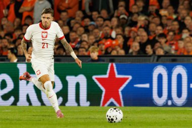 Nicola Zalewski, Hollanda ve Polonya milli takımları arasında oynanan Dünya Kupası 2026 Avrupa ön eleme maçında görüldü (Maciej Rogowski / Ball Raw Images)