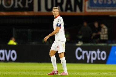 Robert Lewandowski, Hollanda ve Polonya milli takımları arasında oynanan Dünya Kupası 2026 Avrupa ön eleme maçında görüldü (Maciej Rogowski / Ball Raw Images)