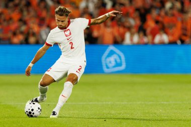 Matty Cash, Hollanda ve Polonya milli takımları arasında oynanan Dünya Kupası 2026 Avrupa ön eleme maçında görüldü (Maciej Rogowski / Ball Raw Images)