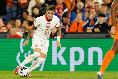 Nicola Zalewski, Hollanda ve Polonya milli takımları arasında oynanan Dünya Kupası 2026 Avrupa ön eleme maçında görüldü (Maciej Rogowski / Ball Raw Images)