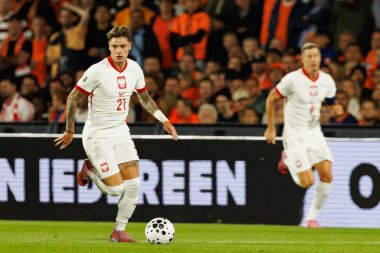 Nicola Zalewski, Hollanda ve Polonya milli takımları arasında oynanan Dünya Kupası 2026 Avrupa ön eleme maçında görüldü (Maciej Rogowski / Ball Raw Images)