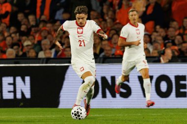 Nicola Zalewski, Hollanda ve Polonya milli takımları arasında oynanan Dünya Kupası 2026 Avrupa ön eleme maçında görüldü (Maciej Rogowski / Ball Raw Images)