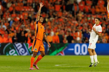 Tijjani Reijnders, Hollanda ve Polonya milli takımları arasında oynanan Dünya Kupası 2026 Avrupa ön eleme maçında görüldü (Maciej Rogowski / Ball Raw Images)