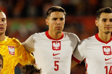 Jan Bednarek, Hollanda ve Polonya milli takımları arasında oynanan 2026 Dünya Kupası ön eleme maçında görüldü (Maciej Rogowski / Ball Raw Images)