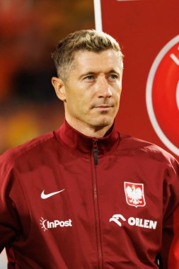 Robert Lewandowski, Hollanda ve Polonya milli takımları arasında oynanan Dünya Kupası 2026 Avrupa ön eleme maçında görüldü (Maciej Rogowski / Ball Raw Images)