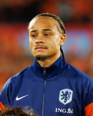 Xavi Simons, Hollanda ve Polonya milli takımları arasında oynanan 2026 Dünya Kupası ön eleme maçında görüldü (Maciej Rogowski / Ball Raw Images)