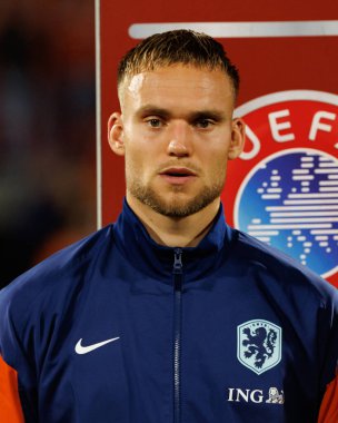 Bart Verbruggen, Hollanda ve Polonya milli takımları arasında oynanan 2026 Dünya Kupası ön eleme maçında görüldü (Maciej Rogowski / Ball Raw Images)