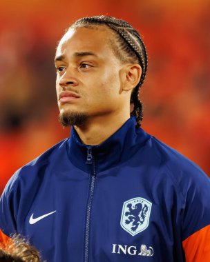 Xavi Simons, Hollanda ve Polonya milli takımları arasında oynanan 2026 Dünya Kupası ön eleme maçında görüldü (Maciej Rogowski / Ball Raw Images)