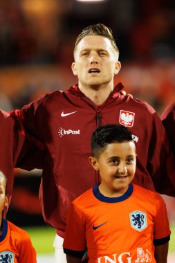 Piotr Zielinski, Hollanda ve Polonya milli takımları arasında oynanan Dünya Kupası 2026 Avrupa ön eleme maçında görüldü (Maciej Rogowski / Ball Raw Images)
