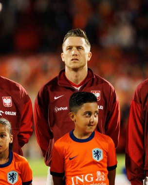 Piotr Zielinski, Hollanda ve Polonya milli takımları arasında oynanan Dünya Kupası 2026 Avrupa ön eleme maçında görüldü (Maciej Rogowski / Ball Raw Images)