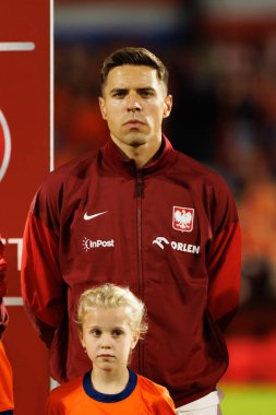 Jan Bednarek, Hollanda ve Polonya milli takımları arasında oynanan 2026 Dünya Kupası ön eleme maçında görüldü (Maciej Rogowski / Ball Raw Images)