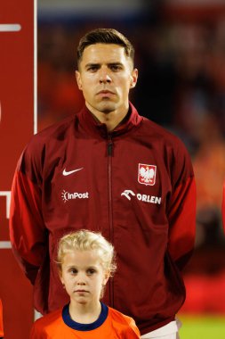Jan Bednarek, Hollanda ve Polonya milli takımları arasında oynanan 2026 Dünya Kupası ön eleme maçında görüldü (Maciej Rogowski / Ball Raw Images)