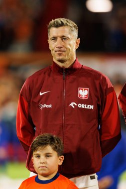 Robert Lewandowski, Hollanda ve Polonya milli takımları arasında oynanan Dünya Kupası 2026 Avrupa ön eleme maçında görüldü (Maciej Rogowski / Ball Raw Images)