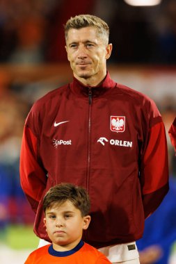 Robert Lewandowski, Hollanda ve Polonya milli takımları arasında oynanan Dünya Kupası 2026 Avrupa ön eleme maçında görüldü (Maciej Rogowski / Ball Raw Images)