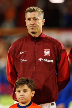 Robert Lewandowski, Hollanda ve Polonya milli takımları arasında oynanan Dünya Kupası 2026 Avrupa ön eleme maçında görüldü (Maciej Rogowski / Ball Raw Images)