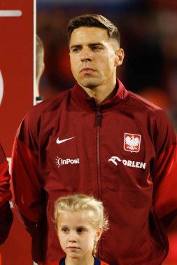 Jan Bednarek, Hollanda ve Polonya milli takımları arasında oynanan 2026 Dünya Kupası ön eleme maçında görüldü (Maciej Rogowski / Ball Raw Images)