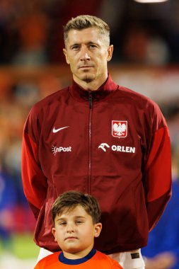 Robert Lewandowski, Hollanda ve Polonya milli takımları arasında oynanan Dünya Kupası 2026 Avrupa ön eleme maçında görüldü (Maciej Rogowski / Ball Raw Images)