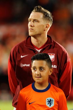 Piotr Zielinski, Hollanda ve Polonya milli takımları arasında oynanan Dünya Kupası 2026 Avrupa ön eleme maçında görüldü (Maciej Rogowski / Ball Raw Images)