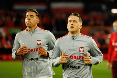 Jan Bednarek ve Piotr Zielinski, Hollanda ve Polonya milli takımları arasında oynanan 2026 Dünya Kupası ön eleme maçında görüldü (Maciej Rogowski / Ball Raw Images)