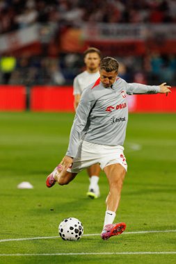 Robert Lewandowski, Hollanda ve Polonya milli takımları arasında oynanan Dünya Kupası 2026 Avrupa ön eleme maçında görüldü (Maciej Rogowski / Ball Raw Images)