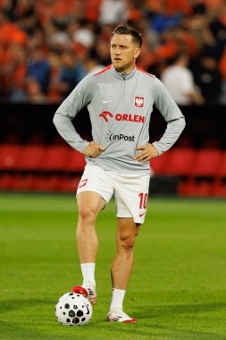 Piotr Zielinski, Hollanda ve Polonya milli takımları arasında oynanan Dünya Kupası 2026 Avrupa ön eleme maçında görüldü (Maciej Rogowski / Ball Raw Images)