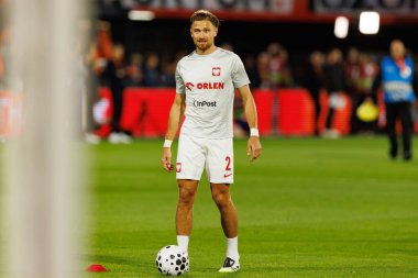 Matty Cash, Hollanda ve Polonya milli takımları arasında oynanan Dünya Kupası 2026 Avrupa ön eleme maçında görüldü (Maciej Rogowski / Ball Raw Images)