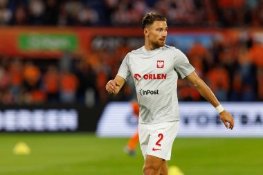 Matty Cash, Hollanda ve Polonya milli takımları arasında oynanan Dünya Kupası 2026 Avrupa ön eleme maçında görüldü (Maciej Rogowski / Ball Raw Images)