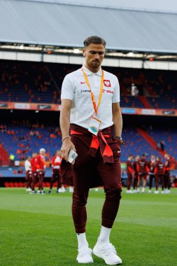 Matty Cash, Hollanda ve Polonya milli takımları arasında oynanan Dünya Kupası 2026 Avrupa ön eleme maçında görüldü (Maciej Rogowski / Ball Raw Images)