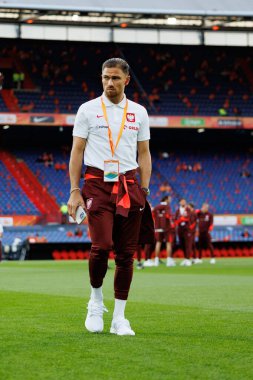 Matty Cash, Hollanda ve Polonya milli takımları arasında oynanan Dünya Kupası 2026 Avrupa ön eleme maçında görüldü (Maciej Rogowski / Ball Raw Images)