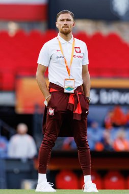 Matty Cash, Hollanda ve Polonya milli takımları arasında oynanan Dünya Kupası 2026 Avrupa ön eleme maçında görüldü (Maciej Rogowski / Ball Raw Images)