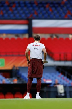 Matty Cash, Hollanda ve Polonya milli takımları arasında oynanan Dünya Kupası 2026 Avrupa ön eleme maçında görüldü (Maciej Rogowski / Ball Raw Images)