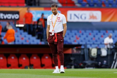 Matty Cash, Hollanda ve Polonya milli takımları arasında oynanan Dünya Kupası 2026 Avrupa ön eleme maçında görüldü (Maciej Rogowski / Ball Raw Images)