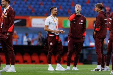 Matty Cash, Hollanda ve Polonya milli takımları arasında oynanan Dünya Kupası 2026 Avrupa ön eleme maçında görüldü (Maciej Rogowski / Ball Raw Images)