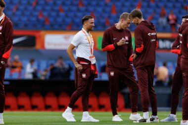 Matty Cash, Hollanda ve Polonya milli takımları arasında oynanan Dünya Kupası 2026 Avrupa ön eleme maçında görüldü (Maciej Rogowski / Ball Raw Images)