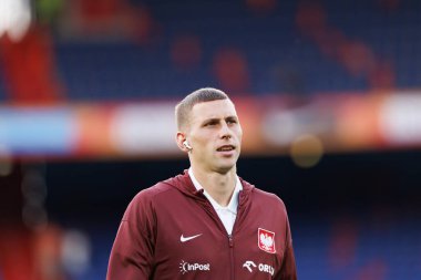 Jakub Piotrowski, Hollanda ve Polonya milli takımları arasında oynanan Dünya Kupası 2026 Avrupa ön eleme maçında görüldü (Maciej Rogowski / Ball Raw Images)