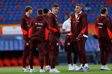 Krzysztof Piatek ve Jakub Piotrowski, Hollanda ve Polonya milli takımları arasındaki Dünya Kupası 2026 Avrupa ön eleme maçında görüldü (Maciej Rogowski / Ball Raw Images)