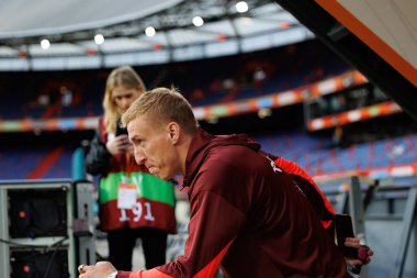 Adam Buksa, Hollanda ve Polonya milli takımları arasında oynanan 2026 Dünya Kupası ön eleme maçında görüldü (Maciej Rogowski / Ball Raw Images))