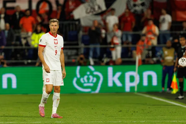 Robert Lewandowski, Hollanda ve Polonya milli takımları arasında oynanan Dünya Kupası 2026 Avrupa ön eleme maçında görüldü (Maciej Rogowski / Ball Raw Images)