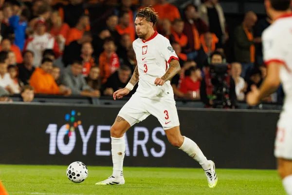 Przemyslaw Wisniewski, Hollanda ve Polonya milli takımları arasında oynanan Dünya Kupası 2026 Avrupa ön eleme maçında görüldü (Maciej Rogowski / Ball Raw Images)